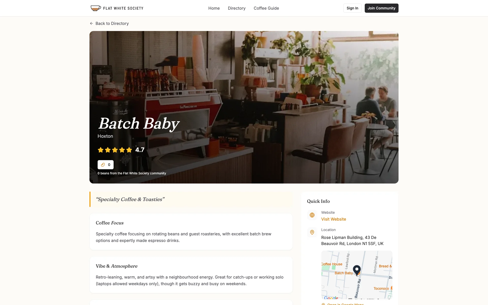 The Flat White Society detail